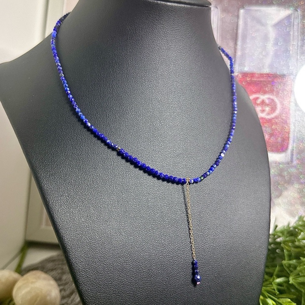925 sterling silver natural Lapis Lazuli Necklace